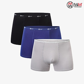 Combo 3 Quần Sịp Đùi Nam Quần Lót Nam Boxer Sợi Tre Mềm Mịn Siêu Thoáng Mát, Co Giãn 4 Chiều Cạp Nhỏ MRM FASHION