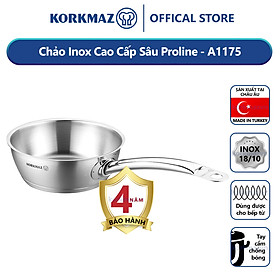 Chảo inox 18/10 sâu Korkmaz Proline 20 cm - 2 lít