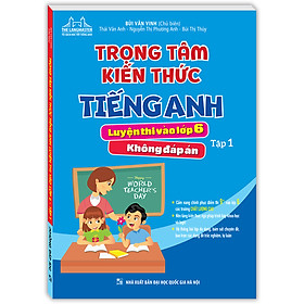 Trọng Tâm Kiến Thức Tiếng Anh Luyện Thi Vào Lớp 6 Tập 1 (Không Đáp Án)