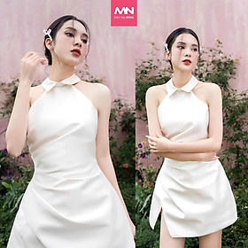 Đầm nữ thiết kế cổ lọ thương hiệu Đầm Váy Mina chất liệu Cotton cao cấp - MN233