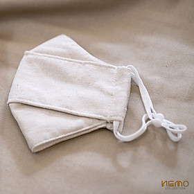 Khẩu Trang 4D NEMO Vải Mộc 100% Linen, Chống Nắng, Lọc Bụi, Lọc Khuẩn, Thoáng Khí - KTBM