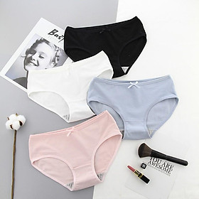 Quần Lót Nữ Gắn Nơ Nhiều Màu Cotton Thấm Hút Mồ Hôi