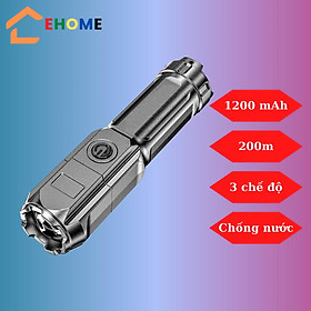 Mua Đèn pin cầm tay sạc tích điện usb đèn bin chống thấm nước công suất 5W pin 1200 mAh
