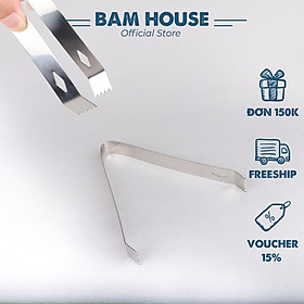 Mua Gắp inox trang trí bánh và cocktail Bam House lưỡi răng cưa chống rớt cao cấp GTT02