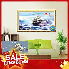 Tranh đính đá Phong Cảnh thuận buồm xuôi gió KT 110x60cm