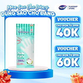 Găng Tay Chống Khuẩn TPE MyJae Một Lần Dùng Nấu Ăn, Rửa Chén Bát Size M (40 Cái/Hộp)