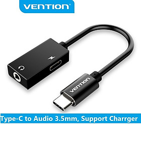 Cáp chuyển đổi Type-C to Audio 3.5mm (tích hợp vừa nghe nhạc vừa sạc pin) Vention BGGBA - Hàng chính hãng