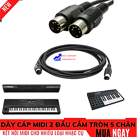 Mua Dây Cáp Midi 2 Đầu Cắm Tròn 8 Chân Cao Cấp Dài 3m  5m Cho Đàn Piano  Organ  Keyboard