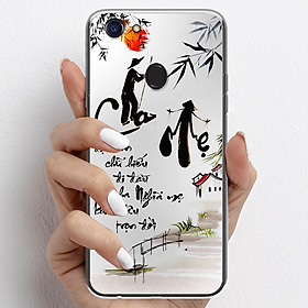 Ốp lưng cho Oppo F5 nhựa TPU mẫu Thư pháp cha mẹ