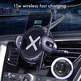 Mua 15W Qi Car Wireless Charger Dual e Intelligent Infrared Fast Wireless Charging Car Mount for Air Car Phone Holder
