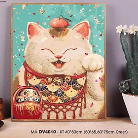 Mua TRANH TÔ MÀU SỐ HOÁ MẪU MÈO THẦN TÀI