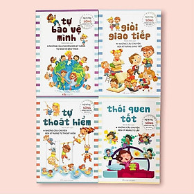 Download sách Bộ sách 4 cuốn Kỹ Năng Sống Dành Cho Trẻ - Những câu chuyện rèn kỹ năng Tự Bảo Vệ Bản Thân, Giao Tiếp, Tự Thoát Hiểm, Rèn Kỹ Năng Tự Lập