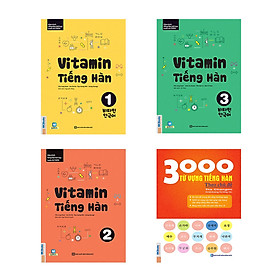 [Download Sách] Combo Vitamin tiếng Hàn cho người mới bắt đầu tự học kèm App di dộng và Web ( Vitamin tiếng Hàn 1, 2, 3 + tặng kèm 3000 Từ vựng tiếng hàn theo chủ đề)