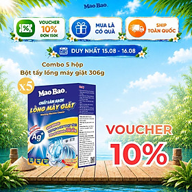 Combo 05 hộp CLS lồng máy giặt 300g Ag+