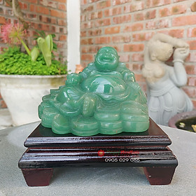 Tượng Phật Di lặc đá thạch anh Aven 14cm - đá Non Nước