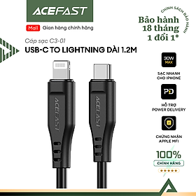 Cáp Acefast Type C to Ligh.tning (1.2m) - C3-01 Hàng chính hãng Acefast