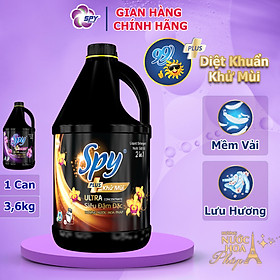 Nước giặt xả SPY ULTRA CLEAN PLUS can 3,6L 2 trong 1 Sạch sâu Thơm lâu Diệt khuẩn