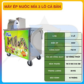 Mua Máy ép nước mía 3 lô cả bàn
