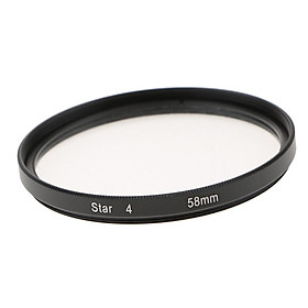 4-Point Rotated Cross Screen Glass Filter-58mm