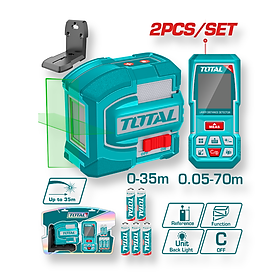 BỘ COMBO MÁY ĐO KHOẢNG CÁCH TMT57026 VÀ CÂN TIA TLL156601 TOSLL0401 TOTAL - HÀNG CHÍNH HÃNG