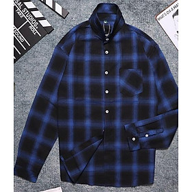 Áo Sơ Mi Nam Flannel Xanh Dương ASM8827C