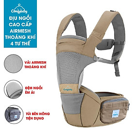 Địu ngồi trẻ em cao cấp siêu mềm 4 tư thế công nghệ Air Mesh thoáng khí - Comfybaby CF818