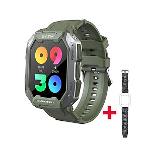 CanMixs C20 Military 2022 Đồng hồ thông minh mới cho nam IP68 5ATM Theo dõi sức khỏe thể thao ngoài trời Đồng hồ thông minh 1.71 inch Theo dõi sức khỏe 24H Màu sắc: Dây đeo màu xanh lục1
