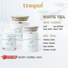 Nến thơm tinh dầu cao cấp không khói an toàn Candle Cup - WHITE TEA - S - 100G (KG NẮP)