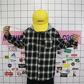 Áo khoác sơ mi flannel Có ảnh thật/ Áo khoác hoodie flannel Có ảnh thật