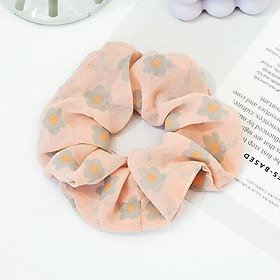 Dây buộc tóc scrunchies đẹp, chun cột tóc vải họa tiết hoa hàn quốc SC04 | Tiki