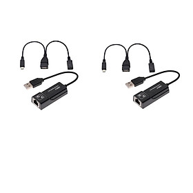 2x Ethernet Adapter & USB Cable Reduce Buffering for Fire Stick 2 /Fire TV 3