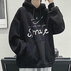 Hình ảnh Áo hoodie UNISEX phong cách Hàn Quốc chất liệu cao cấp in mặt cười simple nam nữ thời trang form rộng