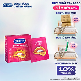 Bao cao su Durex Pleasuremax Hộp 3 Bao