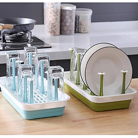 Mua Khay Kệ úp cốc  chén đĩa   vung nắp nồi đa năng ( mầu ngẫu nhên)