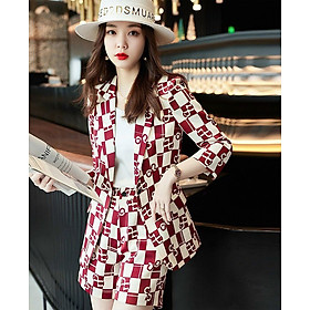 Bộ Vest Thời Trang 03 Món Họa Tiết