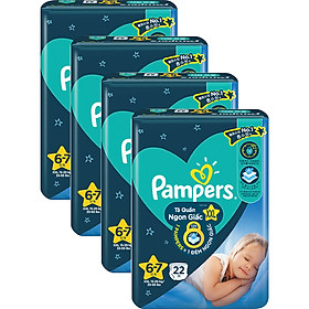 Combo 4 Tã Quần Pampers Ngủ Ngon - Bao Bì Ngẫu Nhiên
