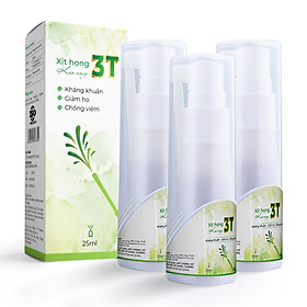 Combo 3 Chai Xịt Họng Keo Ong 3T 25ml Giảm Đau Họng, Ho Khan, Ngứa Rát Họng