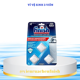 Viên vệ sinh máy rửa bát Finish - Vỉ 3 viên