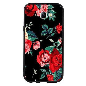 Ốp lưng viền TPU cao cấp cho Samsung Galaxy A7 2017 - Rose 01