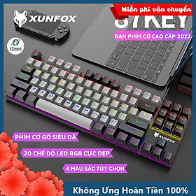 Bàn Phím Cơ Xsmart | Top bán chạy Lazada Shopee Sendo Tiki 20 Bàn Phím Cơ Gaming XSmart K80 LED RGB 20 Chế Độ Nháy Cực Đẹp, Phím CƠ Gõ Siêu Đã, Thiết Kế Nhỏ Gọn Dùng Cho Máy Tính, Laptop - Hàng Chính Hãng