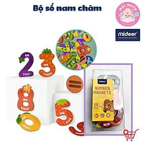 Bộ chữ cái, chữ số nam châm Mideer cho bé từ 2 tuổi trở lên học chữ cái nhận biết con vật và ghép từ đơn giản.