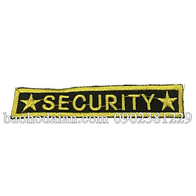 Mua Logo bảo vệ  logo Security thêu sẵn may lên áo