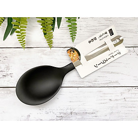 Mua Muôi múc canh đầu silicone Echo Metal 25.5cm  thiết kế tay cầm với đường cong nhẹ  giúp thuận tiện hơn khi sử dụng- nội địa Nhật Bản