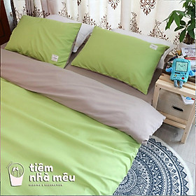 Bộ Chăn Ga Gối 4 Món m6/m8/2m -Tiệm Nhà MêuSet 4 Món Cotton TC Mix Đơn Gản Cao Cấp