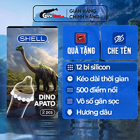 Bao cao su Shell Dino Apato - Hộp 1 phụ kiện + 1 bao Shell Performax (Hộp 2 cái)