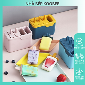 Mua Khuôn kem que 4 ngăn 2 lớp thiết kế hộp đứng tiện lợi - Mẹ thỏa sức sáng tạo  bé cực kỳ thích thú KOOBEE (KĐK02)