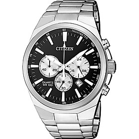 Đồng Hồ Citizen Nam Dây Kim Loại Pin-Quartz AN8170-59E - Mặt Đen (40mm)
