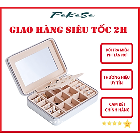 Mua Hộp Đựng Trang Sức Bằng Da PU Có Gương Nhiều Màu Lựa Chọn PaKaSa - Hàng Chính Hãng