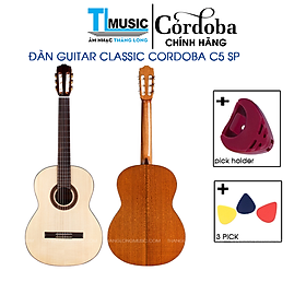 Đàn Guitar Classic Chuyên Nghiệp Cordoba C5-SP Thương Hiệu Tây Ban Nha ( Tặng Kèm Pick Holder và 3 Pick ) - Hàng Chính Hãng