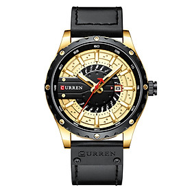 Đồng hồ đeo tay thời trang dây da  3ATM CURREN Men Quartz-Size Loại 4
